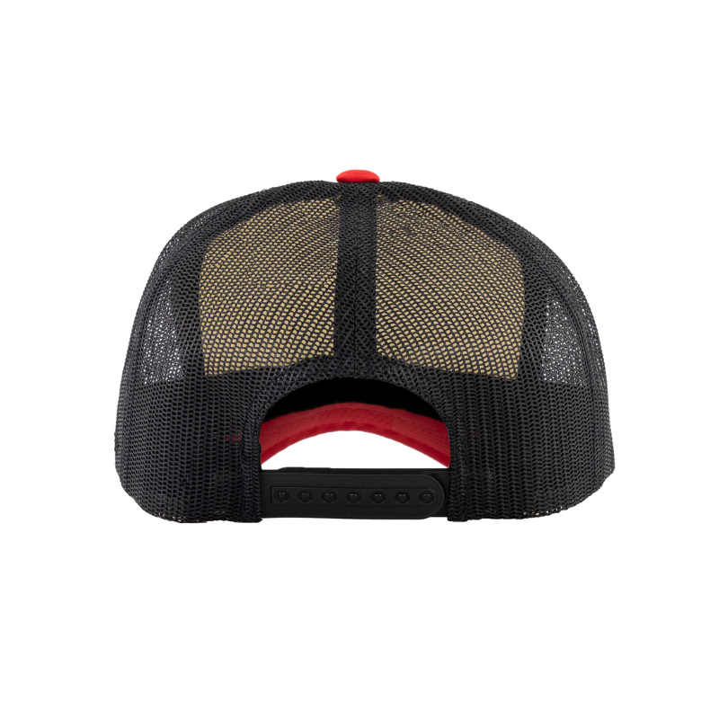 6700-BLK/WH/RD VZ Trucker Black, White & Red Cap Adjustable Fit