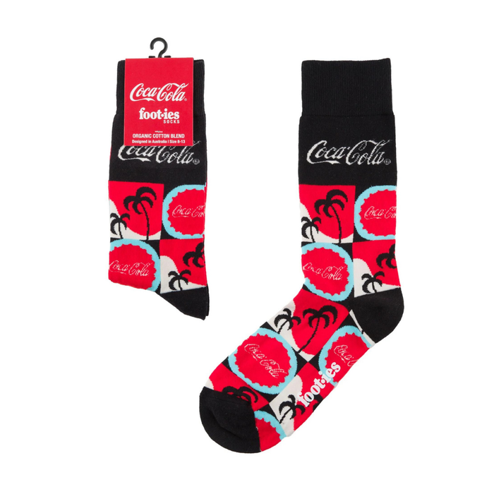 Foot-ies - Coca-Cola Summer Sessions Organic Cotton Sock - Black - M/L