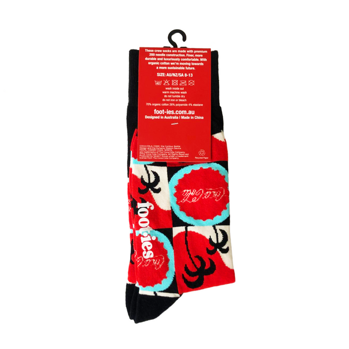 Foot-ies - Coca-Cola Summer Sessions Organic Cotton Sock - Black - M/L