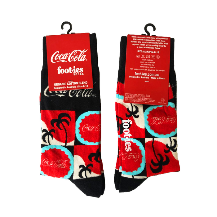 Foot-ies - Coca-Cola Summer Sessions Organic Cotton Sock - Black - M/L