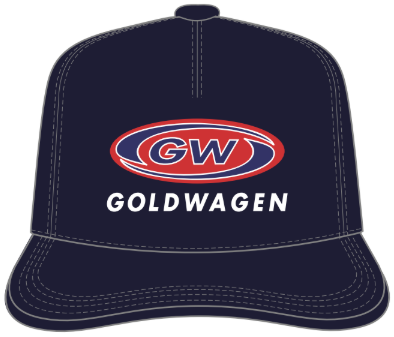 5 PANEL STRUCTURED NAVY SNAPBACK - GOLDWAGEN