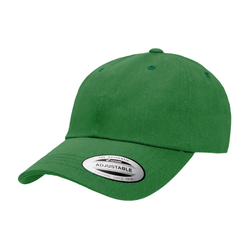 6245 100% COTTON VERDENT GREEN DAD CAP + BRASS CLIP