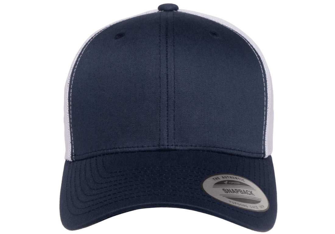 6606T-NVY/WHT Retro Trucker Navy & White Cap Adjustable Fit