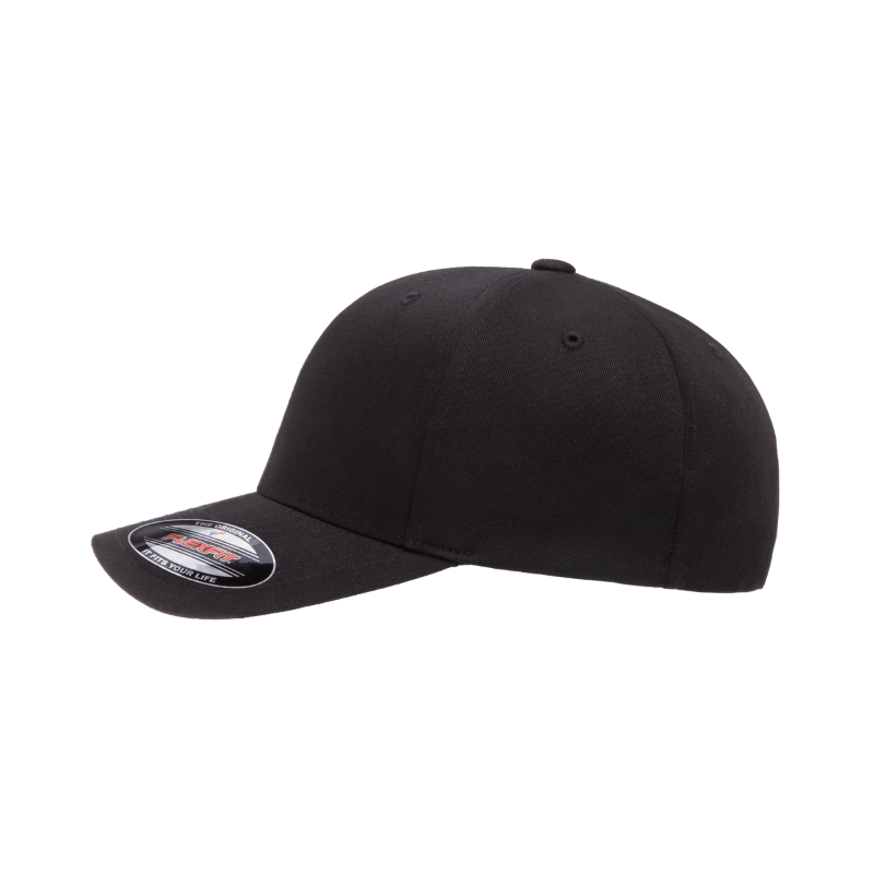 6277ADJ-Blk Baseball Black Cap Adjustable Fit