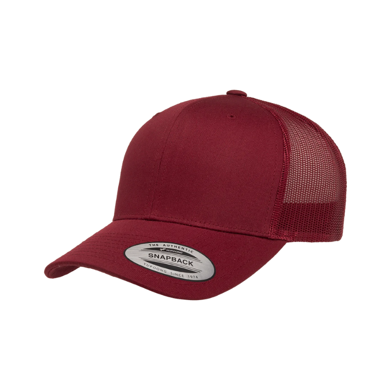 6606-CRNB - Retro Trucker Cranberry Cap Adjustable Fit