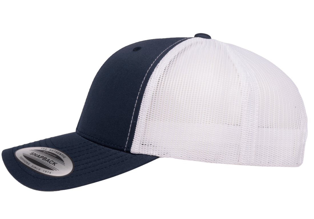 6606T-NVY/WHT Retro Trucker Navy & White Cap Adjustable Fit