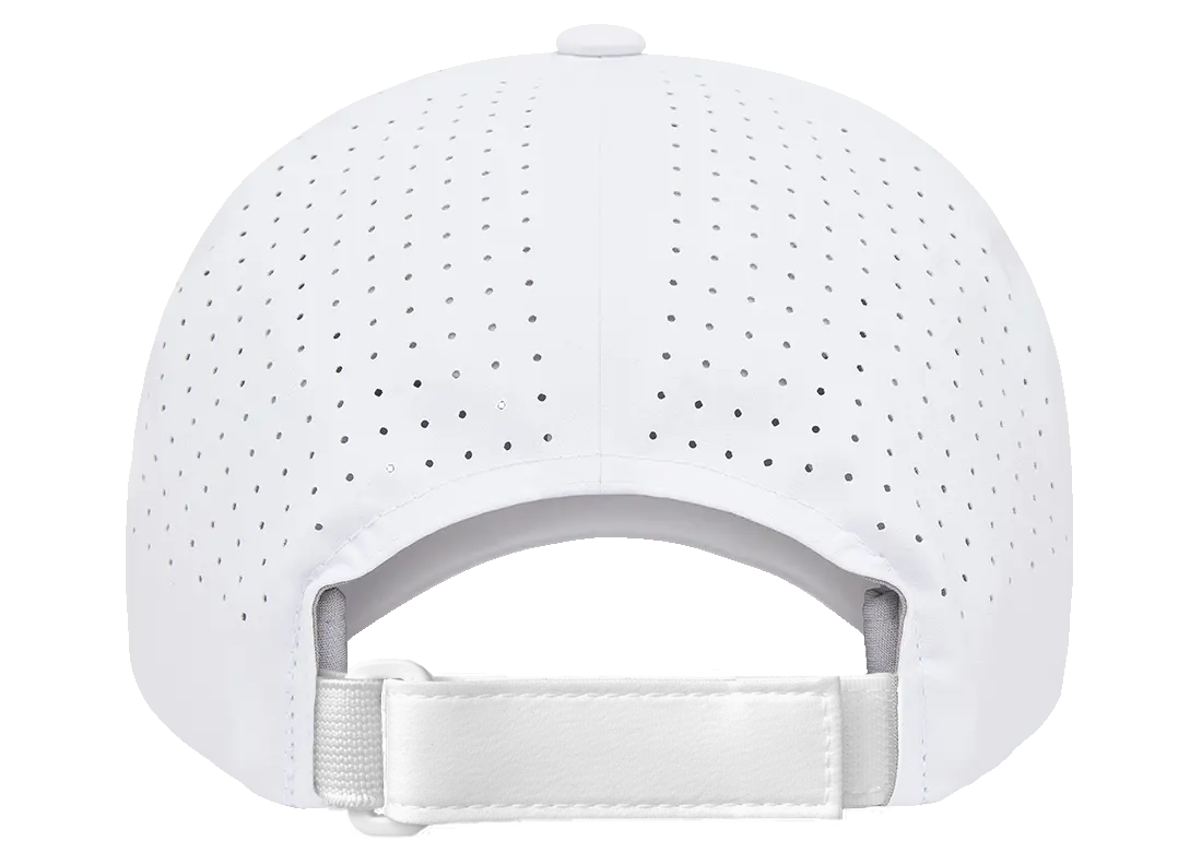 DELTA-PERF-ADJ-WHT Delta White Special Perforated  Cap with Adjustable Fit