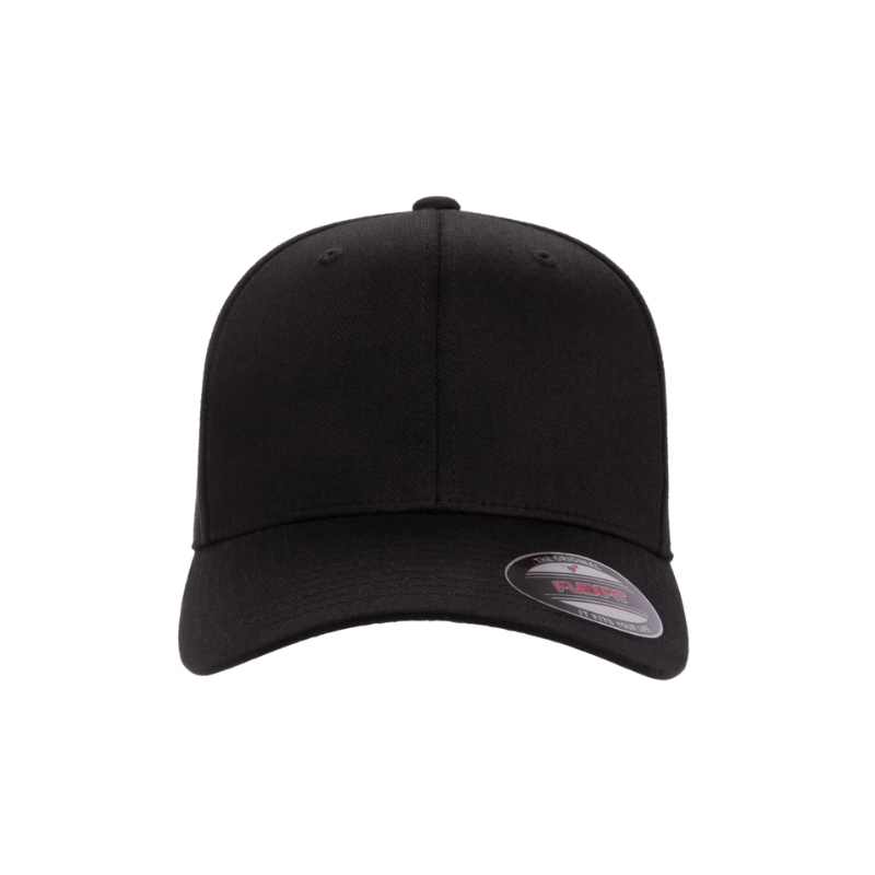 6277ADJ-Blk Baseball Black Cap Adjustable Fit