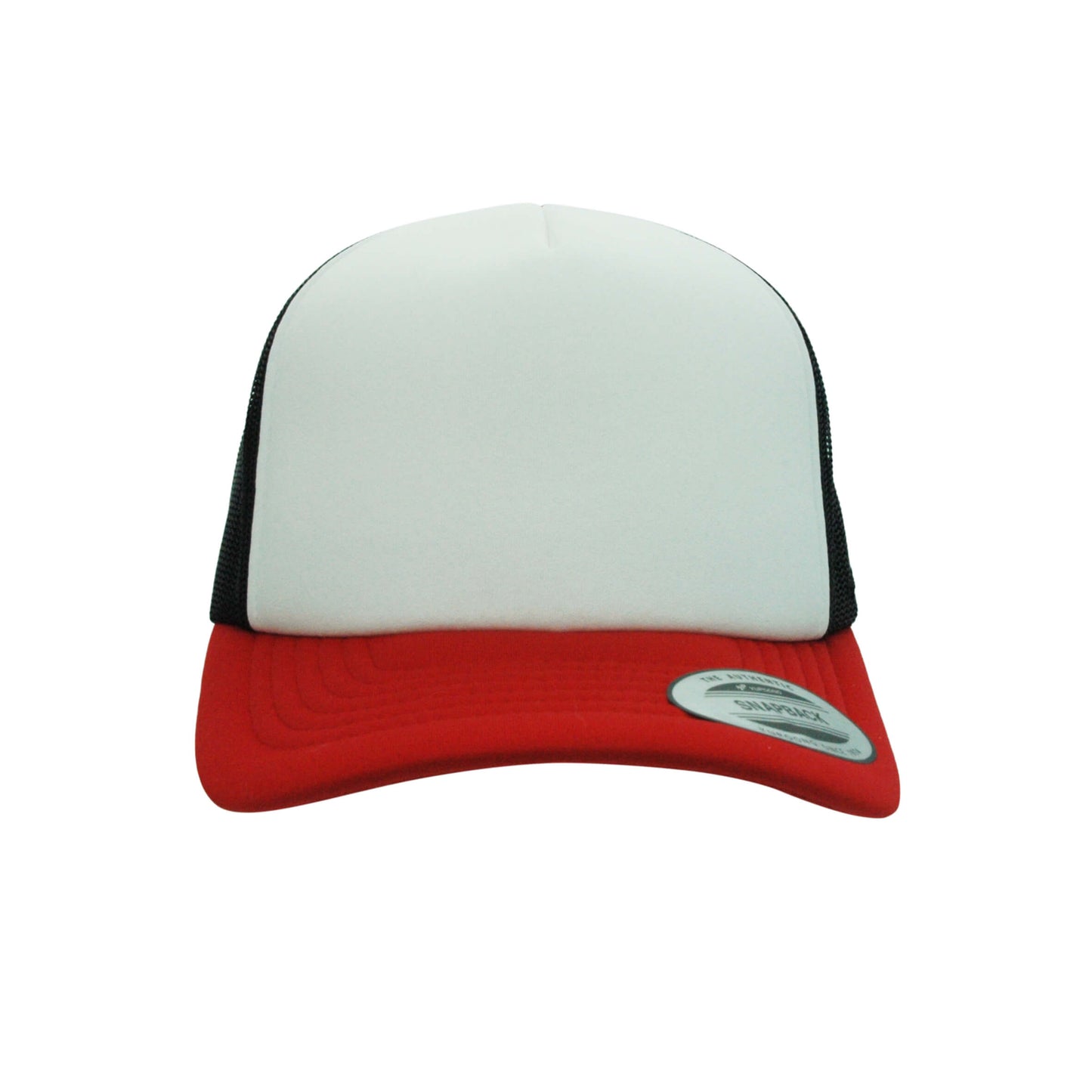 6700-BLK/WH/RD VZ Trucker Black, White & Red Cap Adjustable Fit