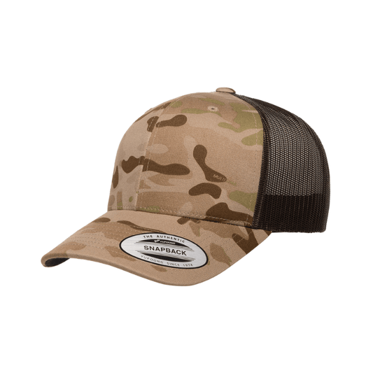 6606MC-ADBR Retro Trucker Multicam Arid Brown Cap Adjustable Fit