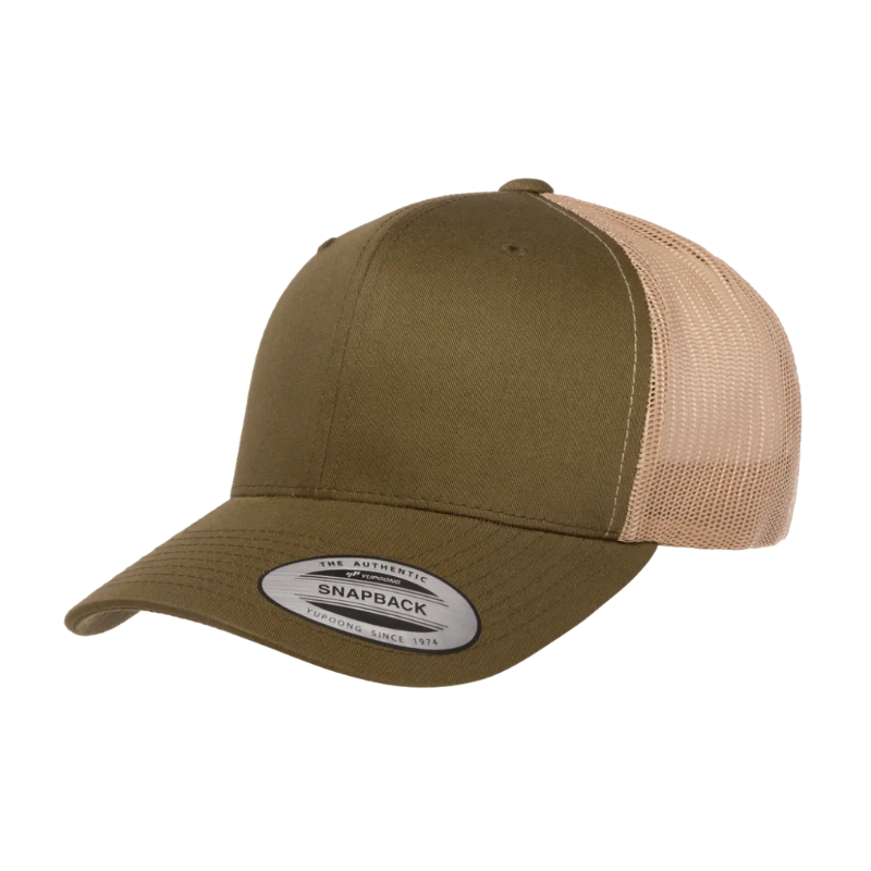 6606T-MOS/KH Retro Trucker Moss Khaki Cap