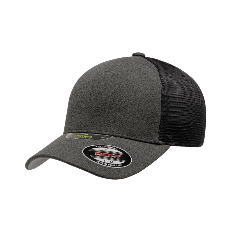 5511UP-ADJ-DG Unipanel  Mesh Melange Dark Grey Cap Adjustable 110 Fit