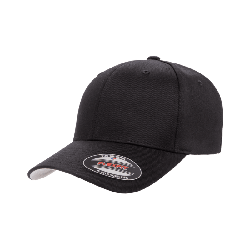 6277ADJ-Blk Baseball Black Cap Adjustable Fit
