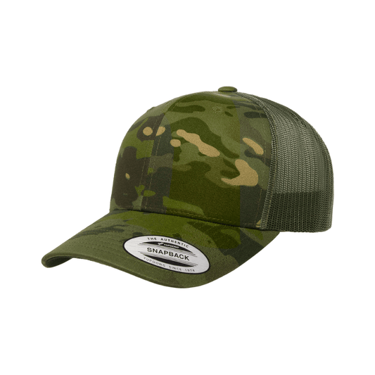 6606MC-TROPIC Retro Trucker Tropic Green Multicam Cap Adjustable Fit