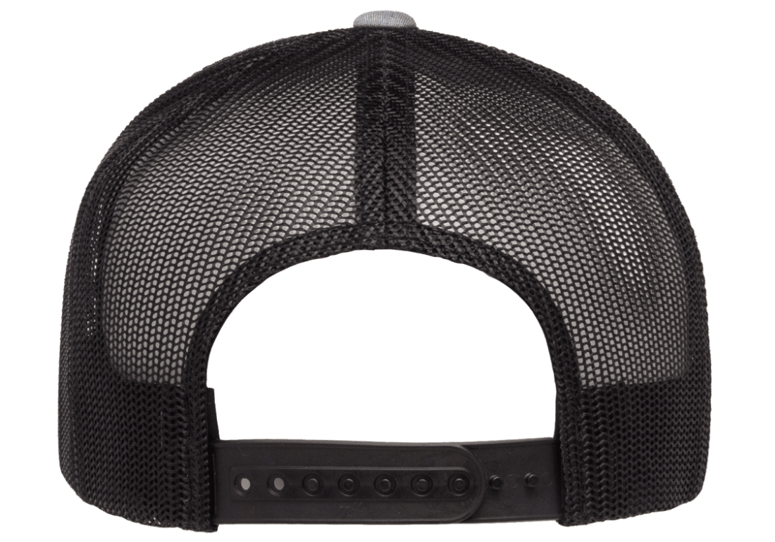 6606T-HG/BLK Retro Trucker Heather Grey & Black Cap Adjustable Fit