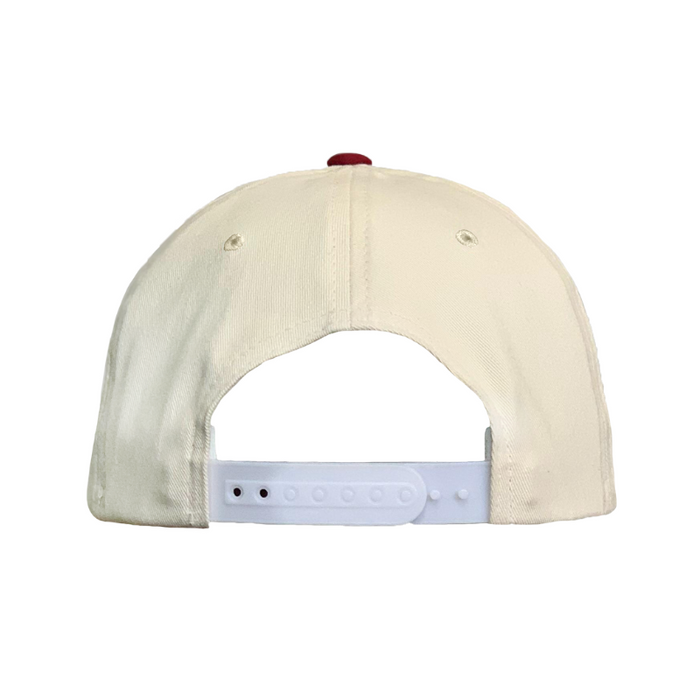 5300-SND/D.RED 1 Front - 5 Panel - Sand & Depp Red Adjustable Fit