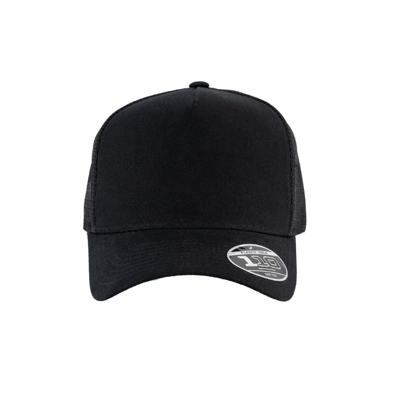 110AFM-BLK 110 Fit Black Cap Stretch Mesh  Adjustable Fit