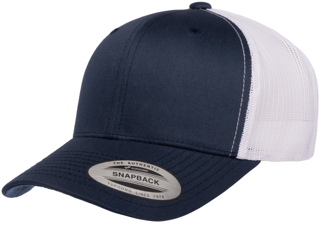 6606T-NVY/WHT Retro Trucker Navy & White Cap Adjustable Fit