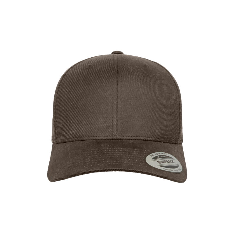 6389OS-BRN Oil Skin Brown Retro Snapback Adjustable Fit