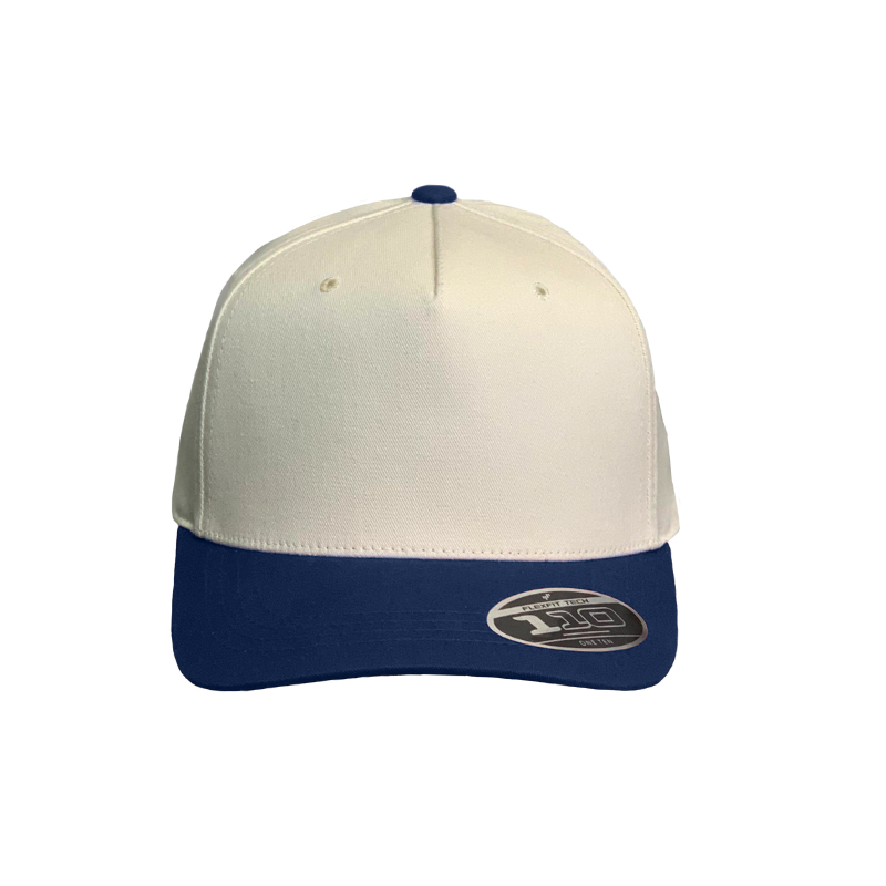 1 FRONT - 5 PANEL - SAND / NAVY