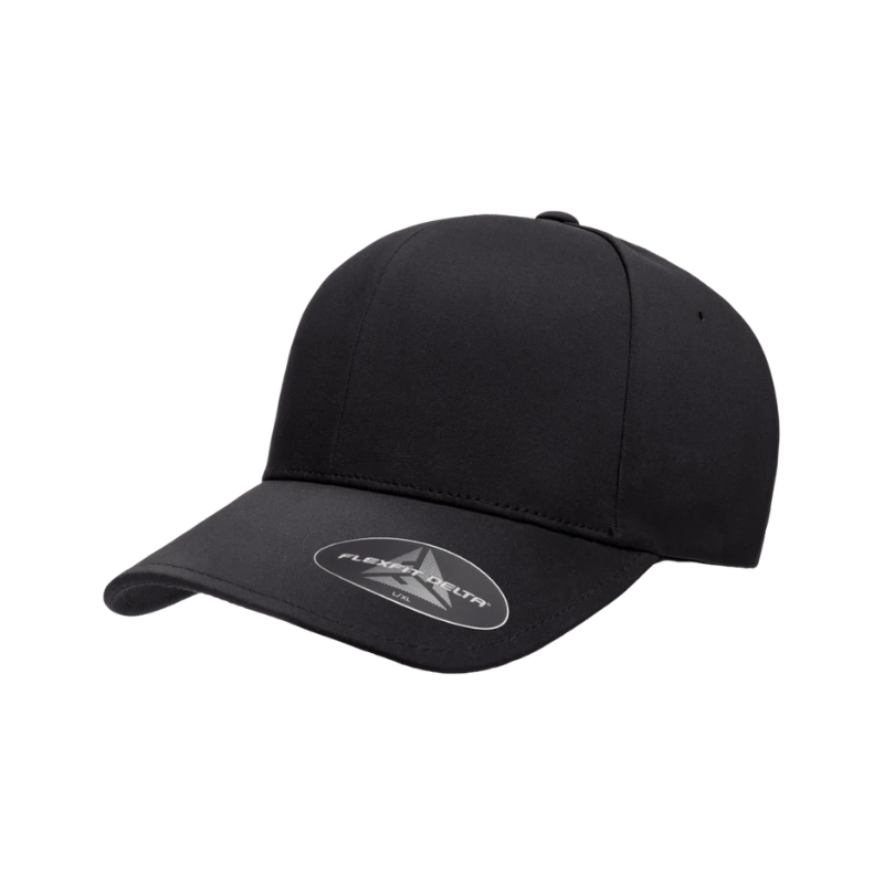 DELTA-ADJ-BLK Stylish Delta Black Cap with Adjustable Fit