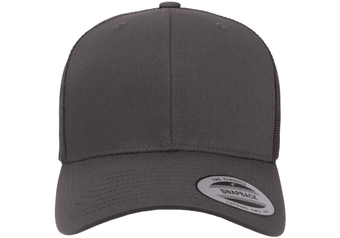 6606-CHAR Retro Trucker Charcoal Cap Adjustable Fit