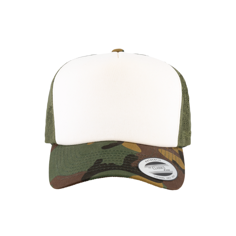 6700-CWC VZ Trucker Camo & White Cap Adjustable Fit