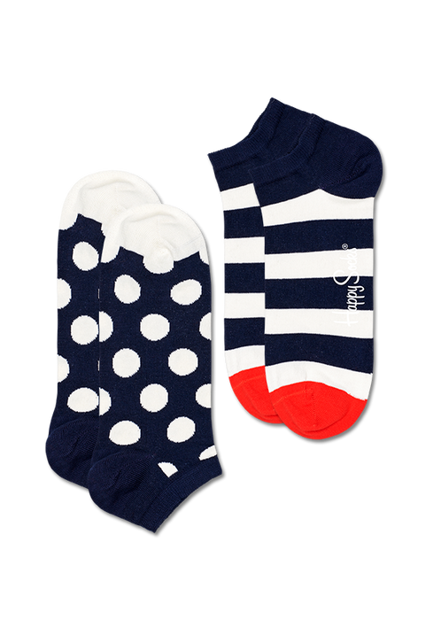 2-Pack Big Dot Stripe Low Sock (36-40)