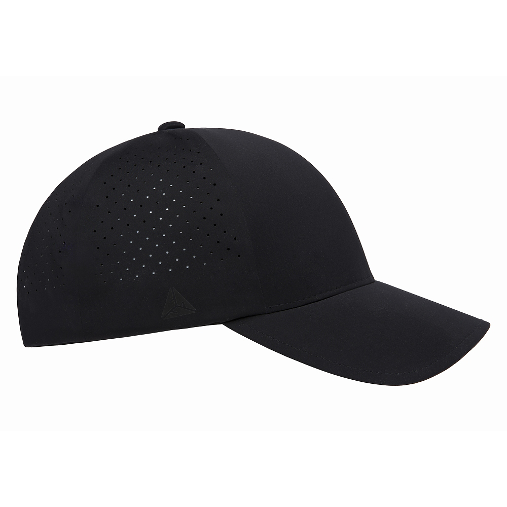 DELTA-PERF-ADJSTRAP-BLK Delta Black Perforated Cap with Webbing Strap and Clip Adjustable  Fit