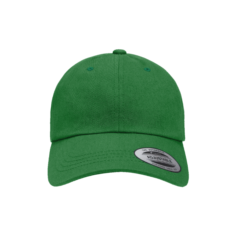 6245 100% COTTON VERDENT GREEN DAD CAP + BRASS CLIP