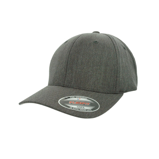 6477-DH Wool Blend Baseball Dark Heather Grey Cap Fitted