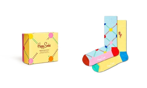 2-Pack Argyle Dot Socks Gift Set Adult Size (41-46)