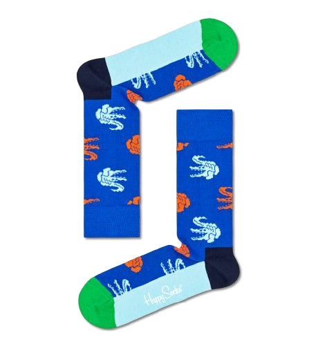Blue Sock With Crocodile's Adult Sock Size (41-46)