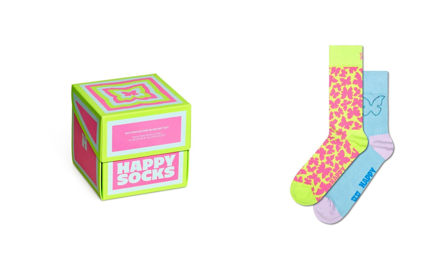 2-Pack Butterfly And Blue Socks Gift Set