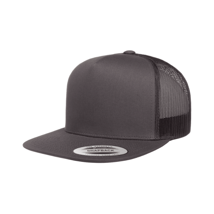 6006-CHAR Classic Trucker Charcoal Cap Adjustable Fit