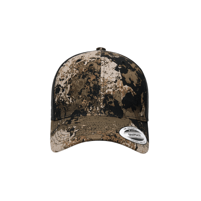 6606VC-WDE Retro Trucker Veil Camo Wideland Cap Adjustable Fit