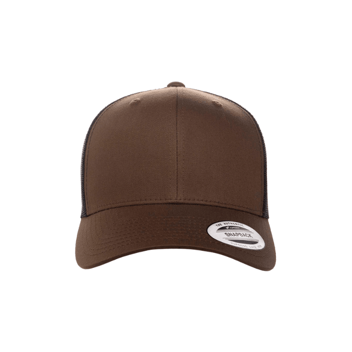 6606T-CYTB/BLK Retro Trucker Coyote Brown & Black Cap Adjustable Fit