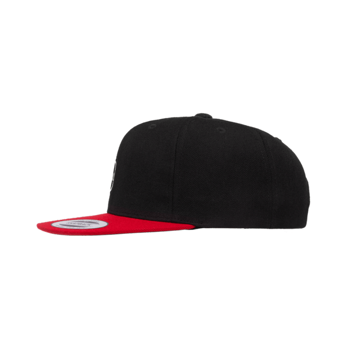 Do Good Flat Peak Black & Red Snapback Cap