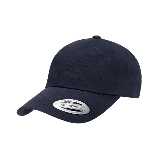 6389-BB-NVY - Navy Retro Unstructured XCAP with Brass Buckle Strap Adjustable Fit