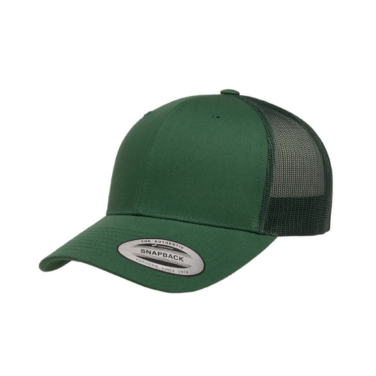 6606-EVRGRN - Retro Trucker Evergreen Cap Adjustable Fit