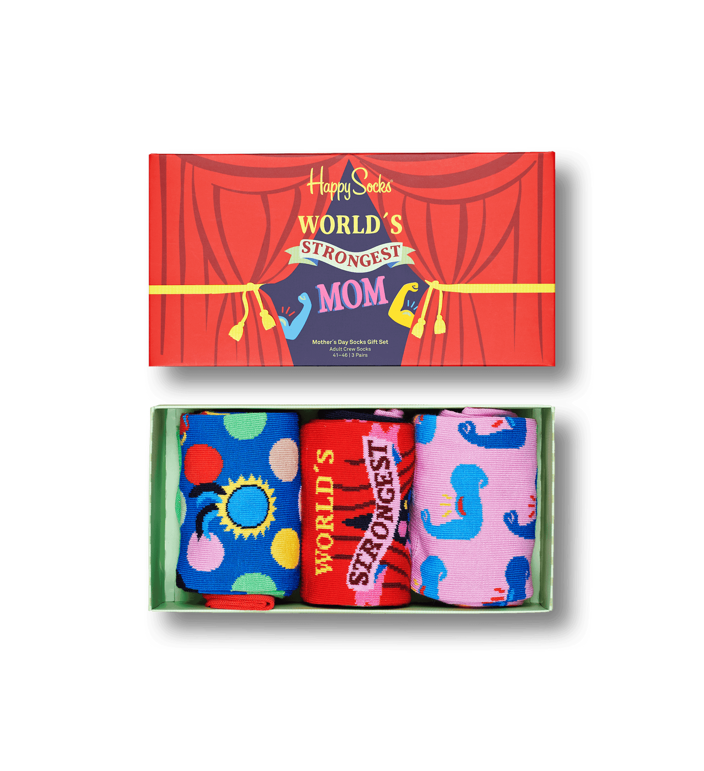 3-Pack Mothers Day Socks Gift Set Adult Size (36-40)