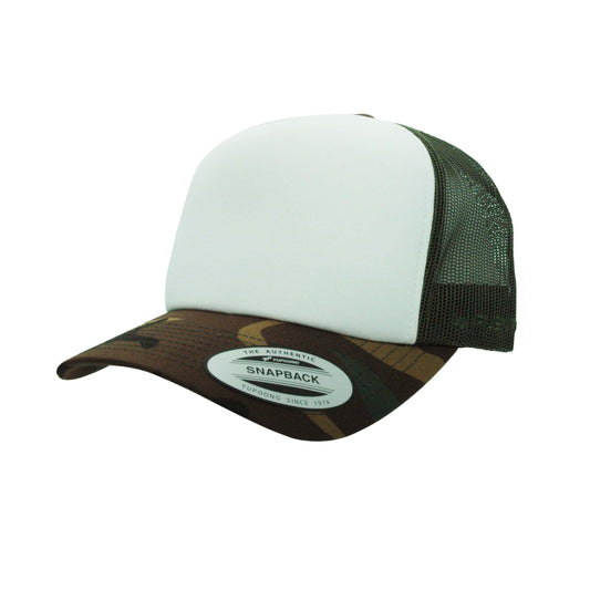 6700-CWC VZ Trucker Camo & White Cap Adjustable Fit