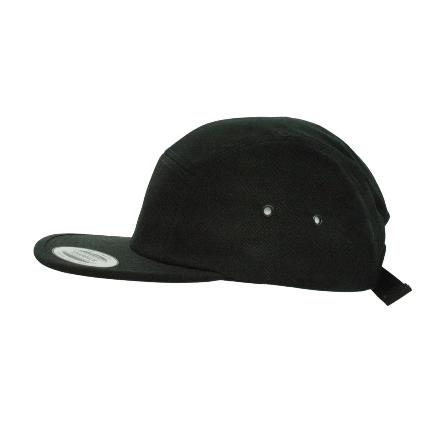 7005-BLK Jockey Style Black Cap Adjustable Fit