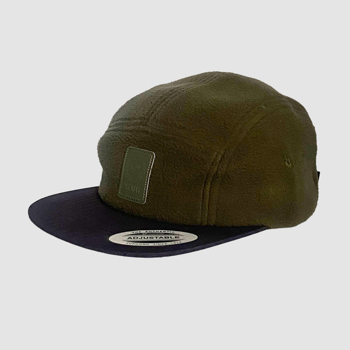 Limited Edition Olive Green & Black Winter Cap with Flat Peak
