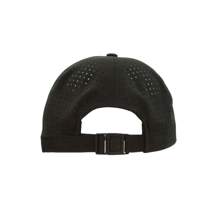DELTA-PERF-ADJ-BLK Delta Black Perforated  Cap with Adjustable Fit