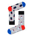 Happy Socks Grey Sock With Salt and Pepper Adult Sock Size  (41-46)