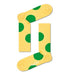 Happy Socks Yellow Sock With Jumbo Green Dot's Adult Sock Size  (41-46)