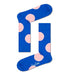 Happy Socks Bright Blue Sock With Jumbo White Dot's Adult Sock Size (41-46)