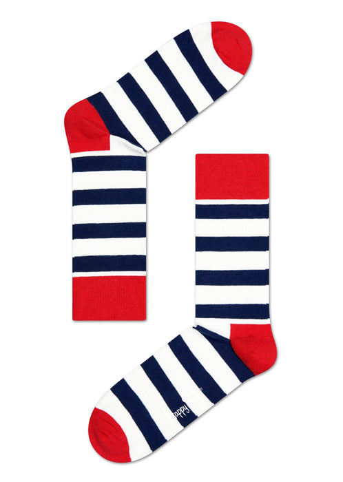 Happy Socks Red,White and Black Stripe Adult Socks Size (41-46)