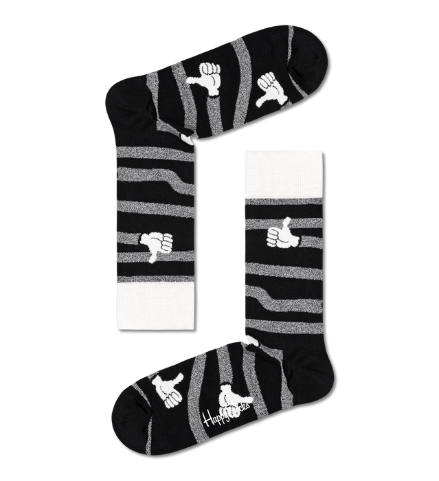 4-Pack Black And White Socks Gift Set Adult Size (41-46)